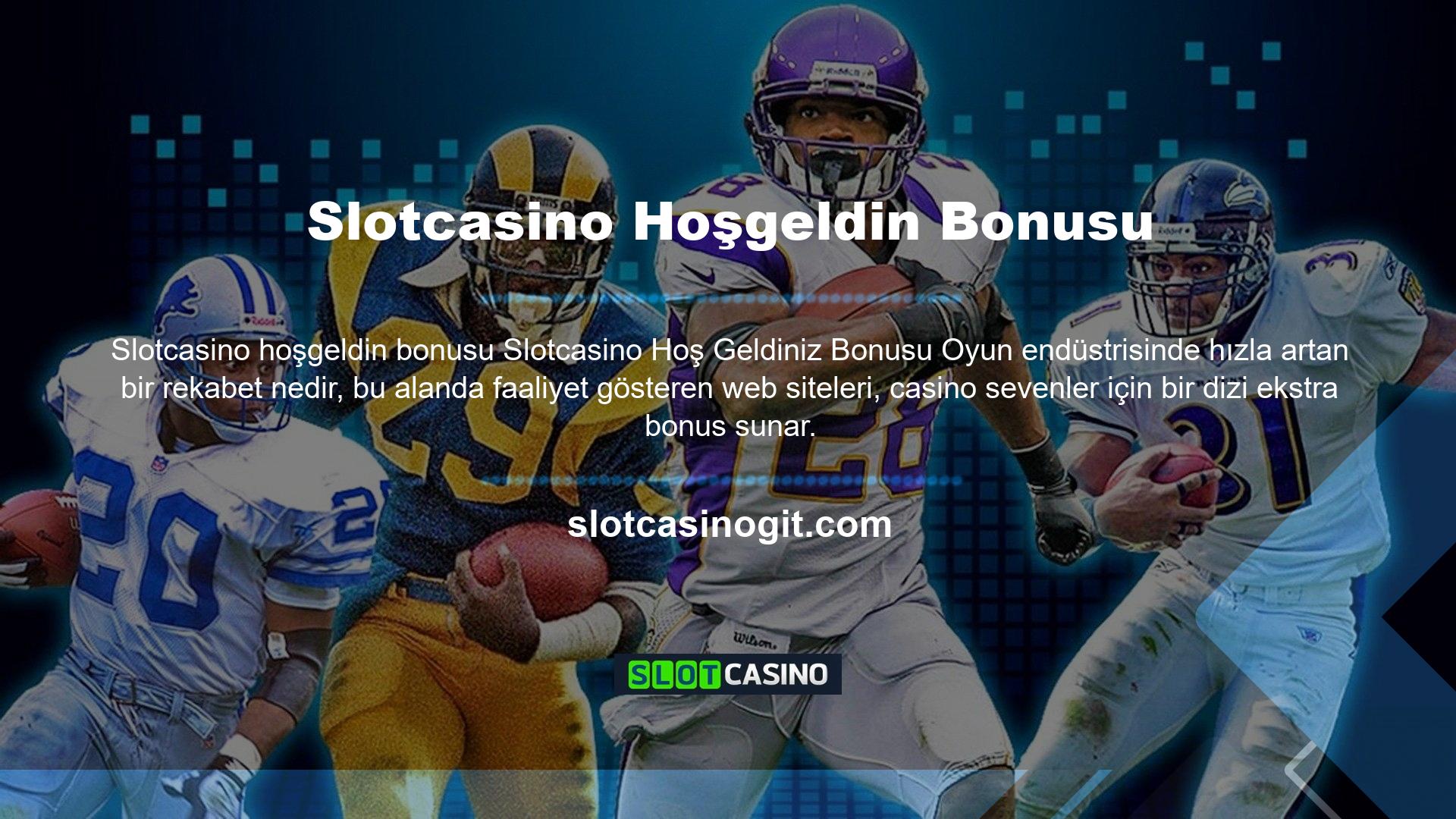 Slotcasino Welcome Bonus da oyun meraklılarına bu çekici bonuslardan biri olarak sunuluyor